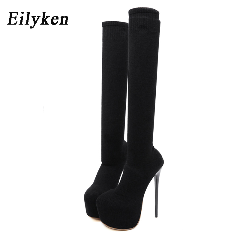 Eilyken 17CM Platform Heels Wo - огляд і ціна Knee High Sock Women