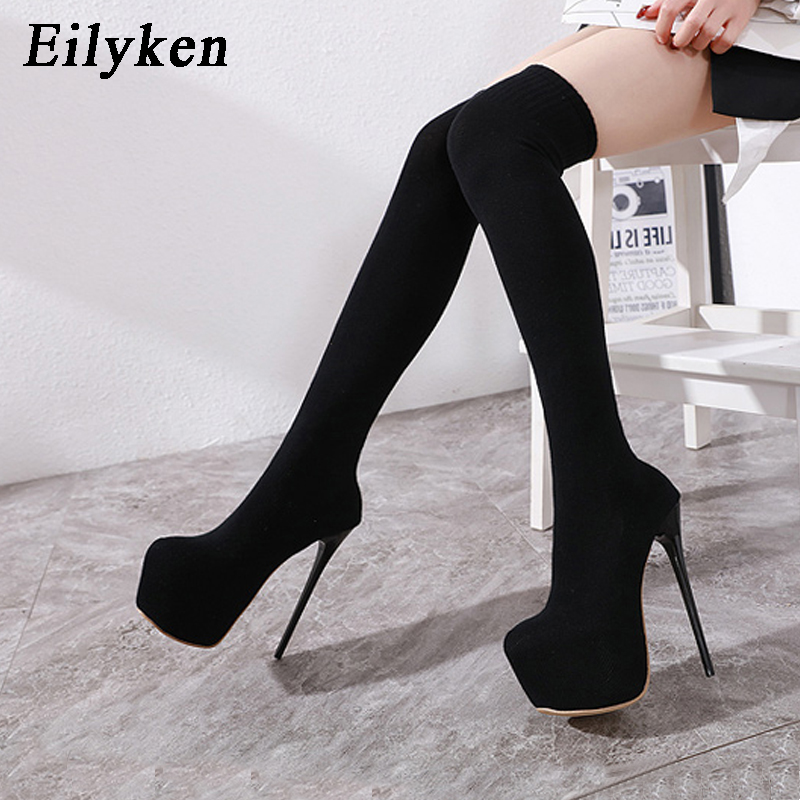 Eilyken 17CM Platform Heels Wo - огляд і ціна Knee High Sock Women