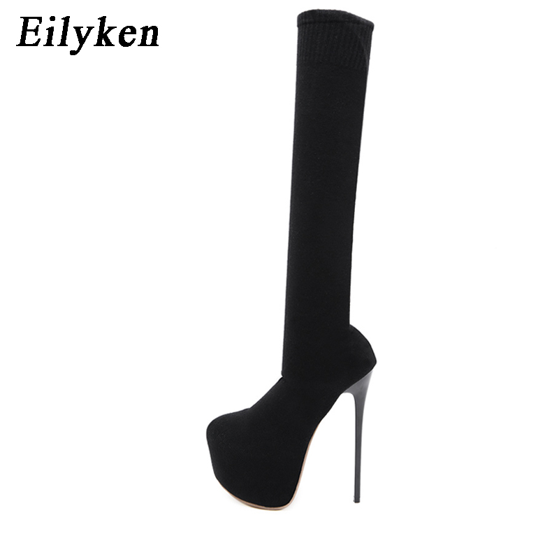Eilyken 17CM Platform Heels Wo - огляд і ціна Knee High Sock Women