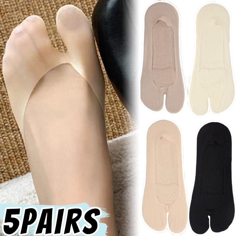 1/5pairs Women Ice Silk Tabi S - огляд і ціна Toe Sock Split