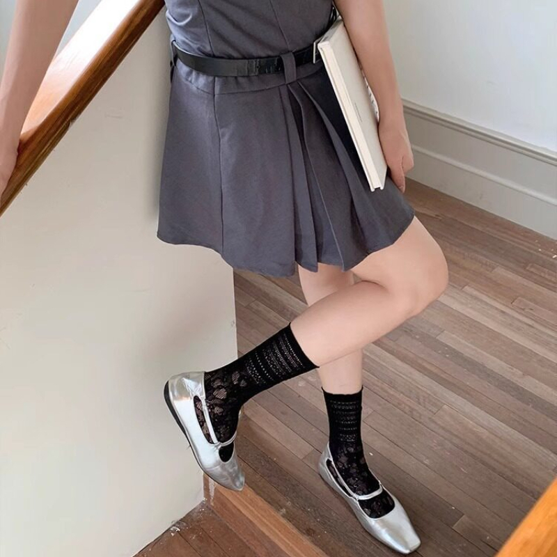 New Black Jacquard Tabi Socks  - огляд і ціна Toe Sock Split